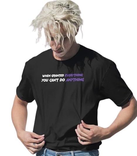 VAMIKA FASHION Anime Pure Cotton T-Shirt for Men and Women Regular fit Jujutsu Kaisen t Shirts Round Neck gojo satoru Half Sleeves t-Shirt Black