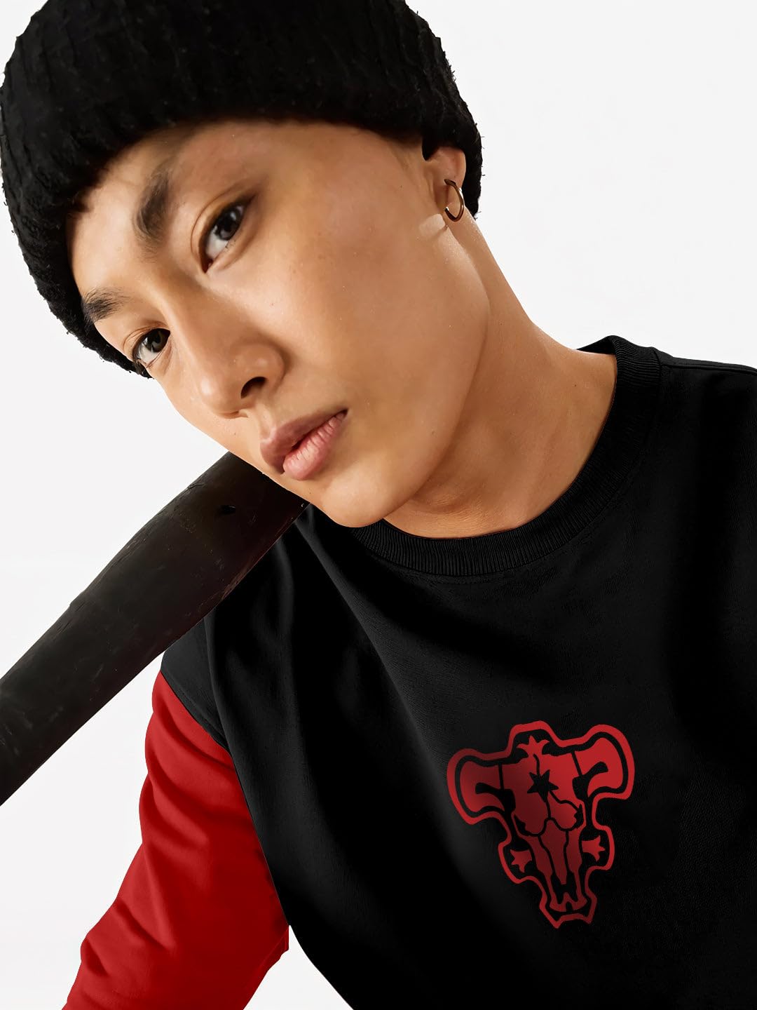crazymonk Asta Black Clover Printed Anime Oversized T-Shirt - Multi Color